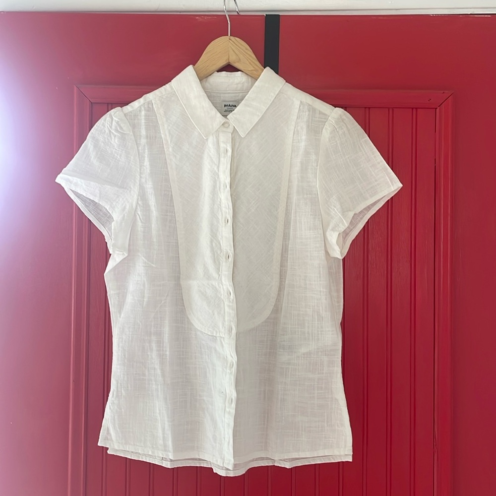 Prana white button up